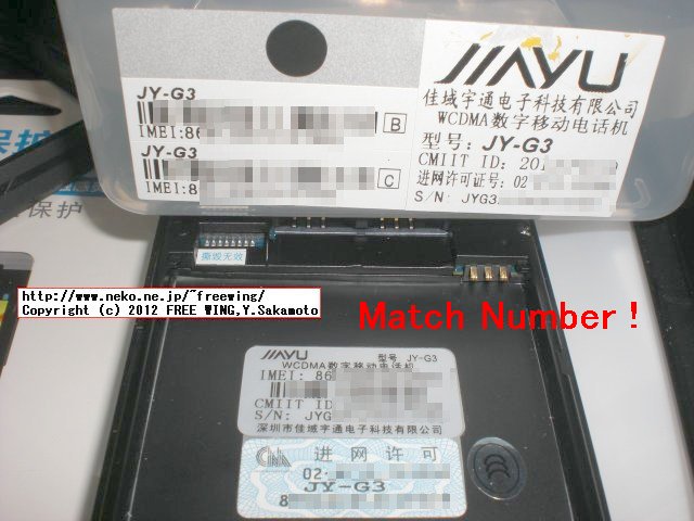 Fastcardtech JIAYU G3 佳域G3 China Android Mobile Phone