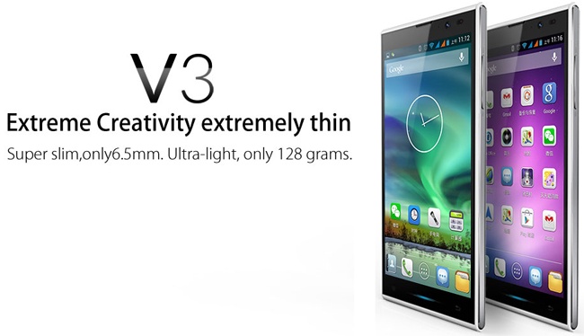 iNew V3 - 6.5mm Thin MTK6582 Quad Core 1.3GHz 5.0inch HD IPS OGS NFC Android 4.2