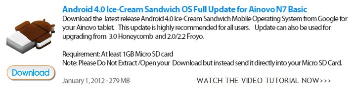 Ainovo N7 ICS Firmware