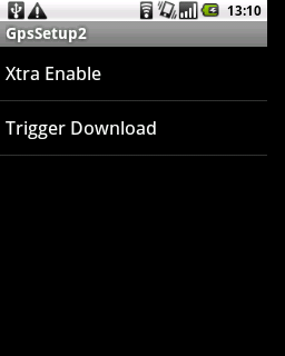 三星の Android端末 Galaxy I5508の GPSの設定の隠しコマンド