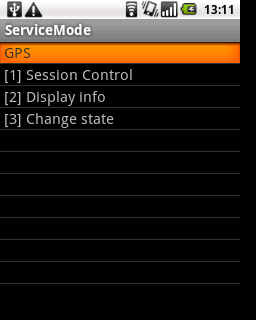 三星の Android端末 Galaxy I5508の GPSの設定の隠しコマンド
