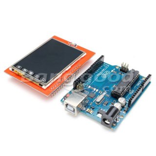 SKU156315 SKU066313 UNO R3 ATmega328P Board + 2.4 Inch TFT LCD Touch Screen Module For Arduino