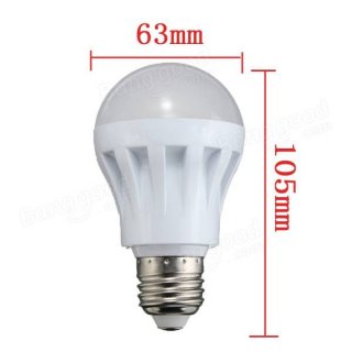 SKU234018 E27 5W 360LM 18 SMD 2835 Warm White/White Globe Energy Saving Lamp 110V