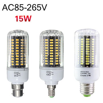 E27 E17 E14 E12 B22 15W 120 SMD 5736 1200Lm LED White Warm White Natural White Corn Bulb AC85-265V