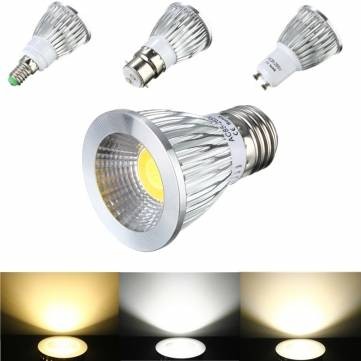 E27/GU10/E14/B22 6W COB LED Dimmable Downlight Bulbs Spotlight AC 85V-265V