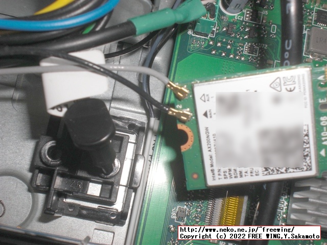 Broadcom BCM943602CSを M75s Smallに装着した様子