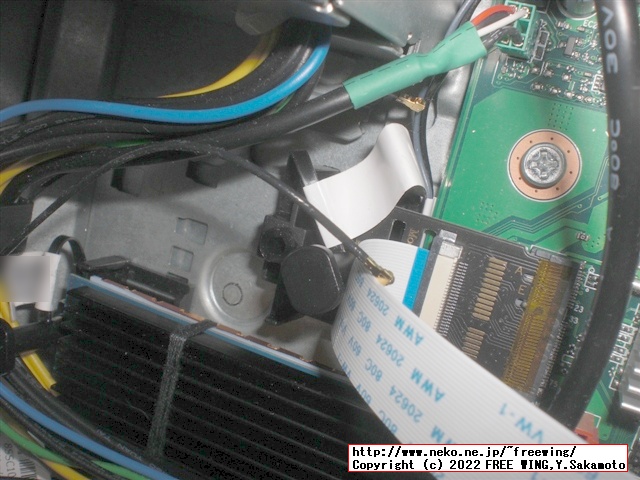 Broadcom BCM943602CSを M75s Smallに装着した様子