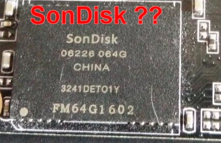 SanDiskならぬ SonDiskのリマークの SSDフラッシュメモリ