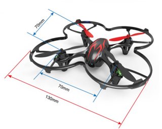 SKU078173 Hubsan X4 H107C 2.4G 4CH RC Quadcopter With Camera RTF
