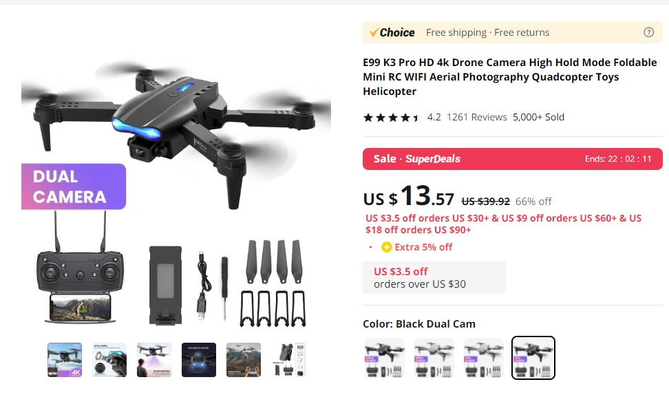 E99 K3 Pro Drone Camera High Hold Mode Foldable Mini RC WIFI Aerial Photography 写真レビュー