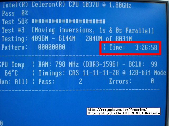 Giada Tech D310-BF000-V2 Celeron 1037U MemTest86