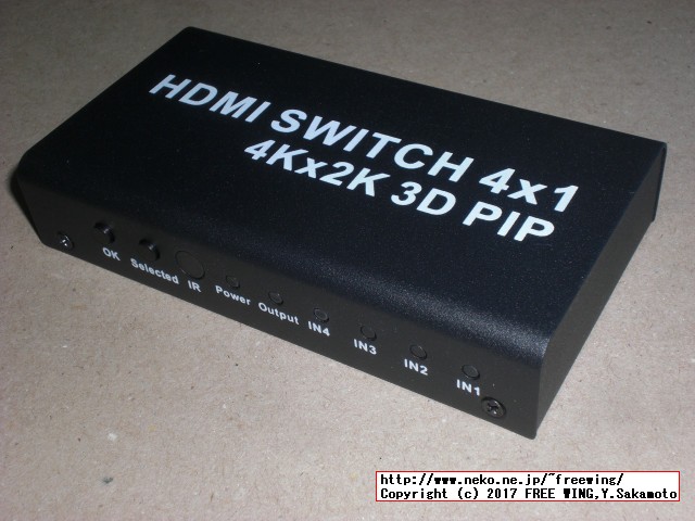 HDMI切替器 セレクター 4入力1出力 PIP機能付き 4K 3D対応