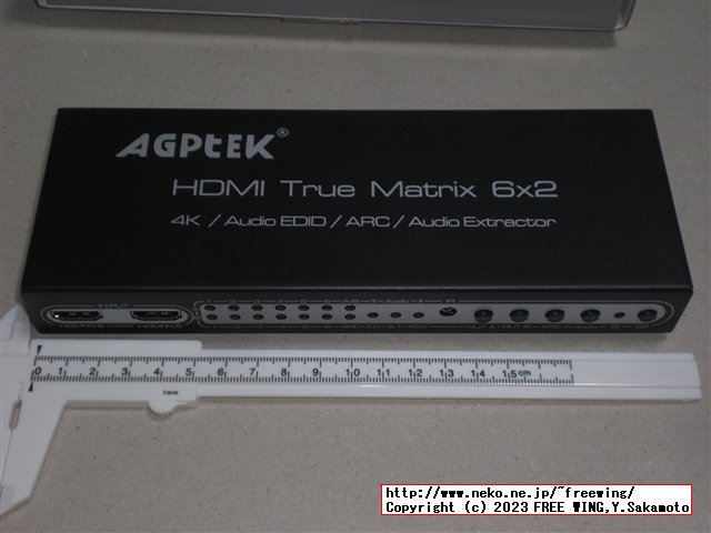 AGPtEK HDMI分配器 6入力2出力 HDMI True Matrix 6x2