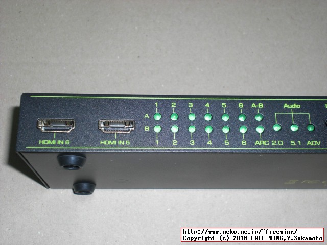 マトリックス6＊ 2 HDMI 6 入力 2出力スプリッタスイッチ4K 2K ARC EDID 1080p 3Dコンバータ