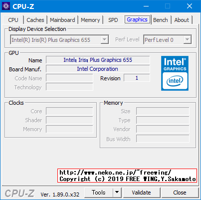 Intel NUC Kit NUC8I5BEH BOXNUC8I5BEH ZPU-Z Info.