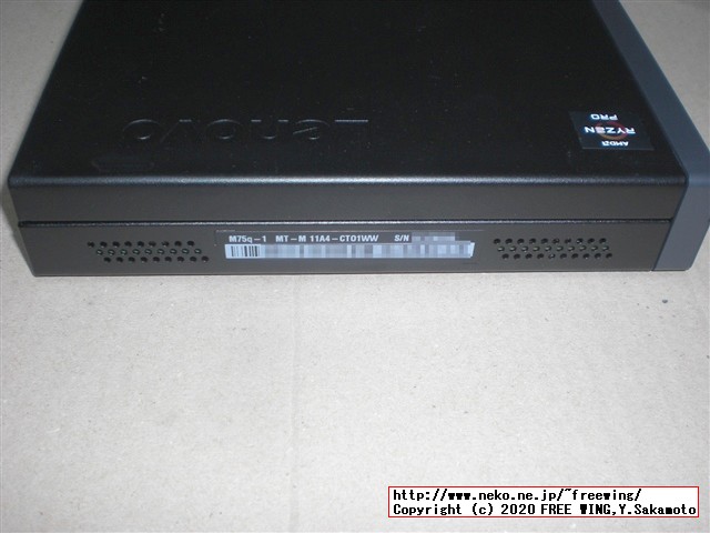 Lenovo ThinkCentre M75q-1 Tiny AMD Ryzen 5 PRO 3400GEの写真レビュー