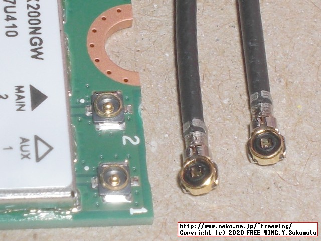 M2 NGFF無線モジュール用の MHF4コネクタのアンテナ