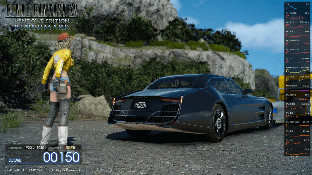 ファイナルファンタジー XV ベンチマーク RX6400