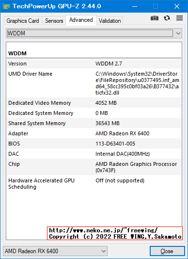 AMD Radeon RX 6400のベンチマーク、M75s Small Gen2