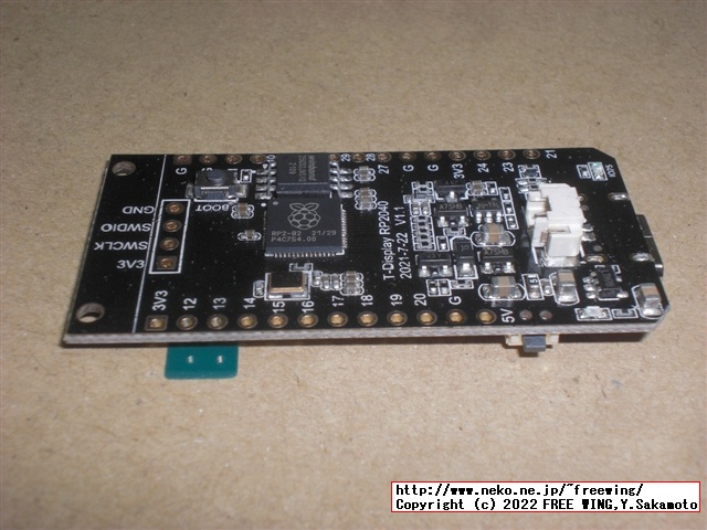 IPS 240x135のカラー液晶付きの小型 COUモジュール LILYGO TTGO T-Displayの写真レビュー