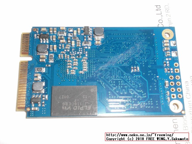 TC-SUNBOW mSATA SSD M3 240GBの内部基板写真