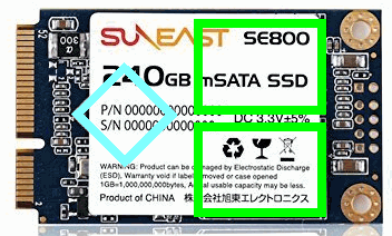SUNEAST mSATA SE800 240GB アマゾンの商品説明の写真