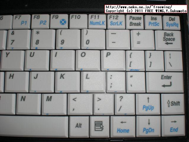 中国のネット通販で購入した TOSHIBA NB100用の英語キーボード