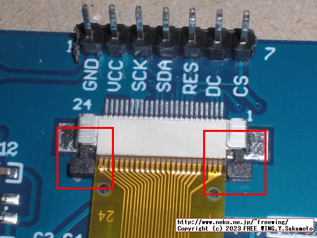 2.4インチの大画面 OLED SSD1309を SPI接続から I2C接続に改造する方法