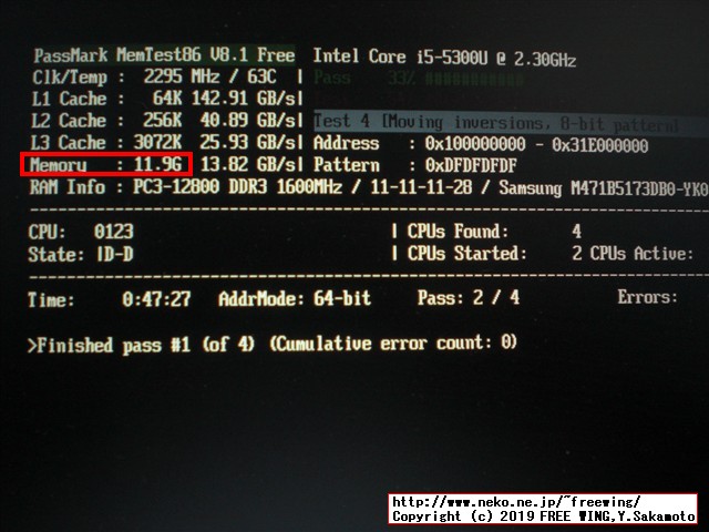 レッツノート CF-NX4のメインメモリに 8GBを増設して 12GBにアップグレードする手順の写真解説