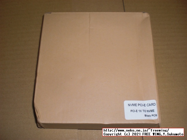 PCIe x1用 M.2 NVMe SSD増設カード、変換基板 PCENVME-N01 VER006S V3.0