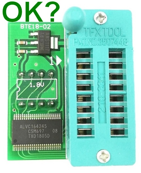 +1.8Vアダプタ OK？品、NXP製の ALVC164245を使用っぽい