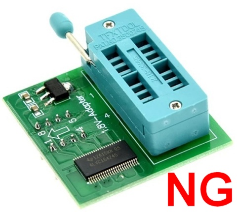 +1.8Vアダプタ NG品、TI製の ALVC164245を使用