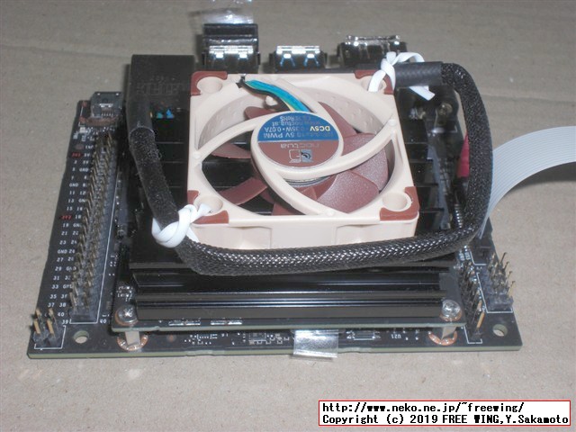 Jetson Nanoに Noctua NF-A4x10 5V PWM サイレントファンの冷却ファンを接続