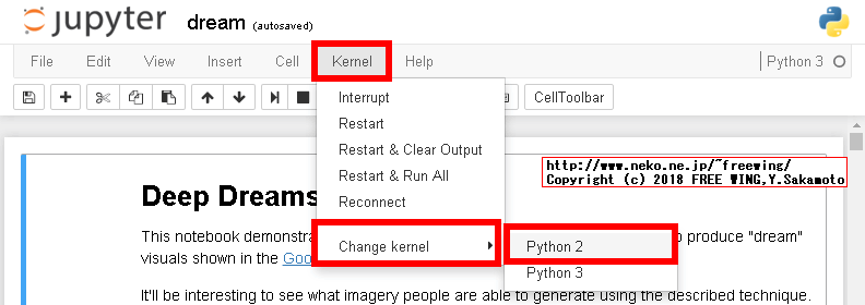 IPython Notebookで動く Pythonのバージョン（カーネル）を変更する方法
