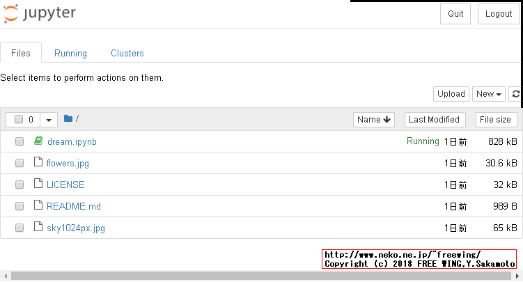 Raspberry Piで IPython Notebookを動かして、Google DeepDreamを動かした所
