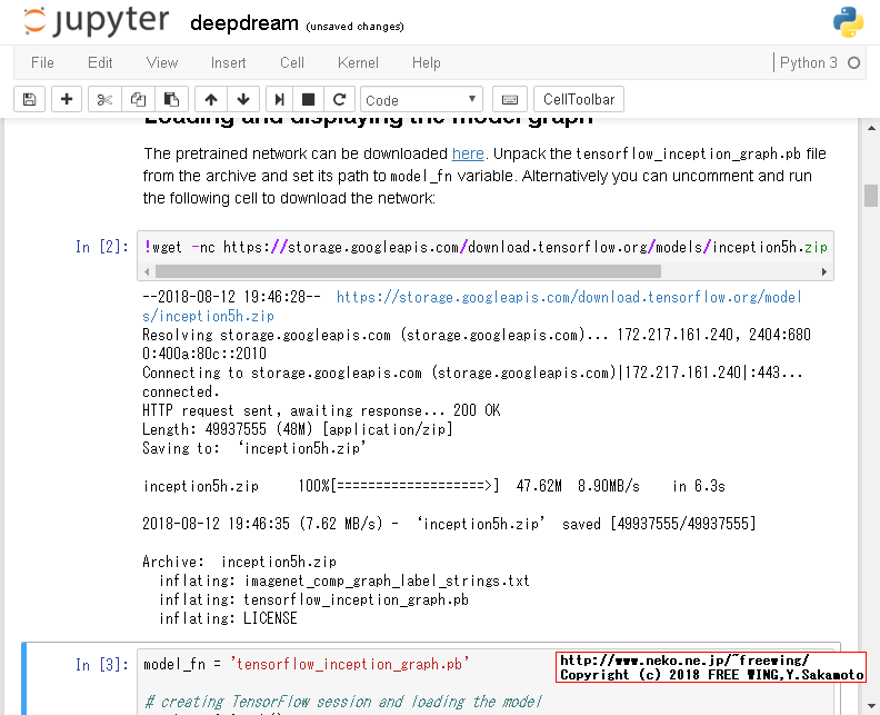 Raspberry Piで TensorFlowを使って Google DeepDreamで悪夢を見る