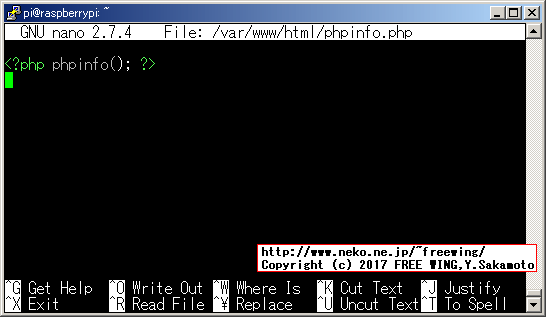 PHPを Webサーバで実行する。PHP編