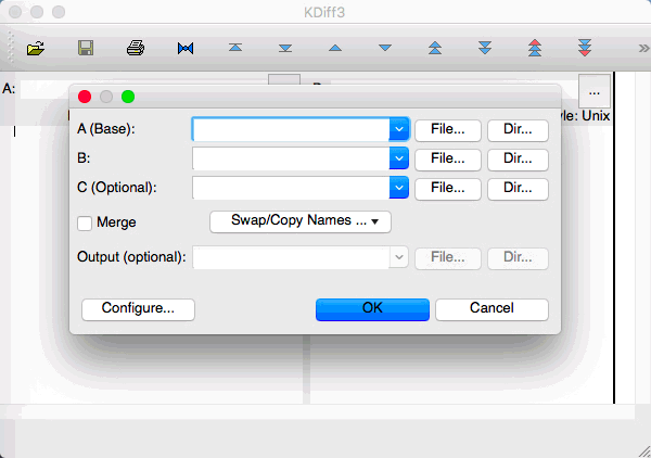 KDiff3 無料で使える macOS Mojave対応のテキスト差分比較アプリ