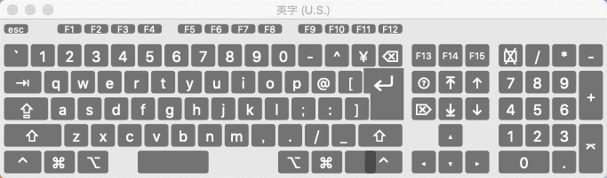 macOS キーボード設定