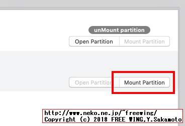「Mount Partition」を押す