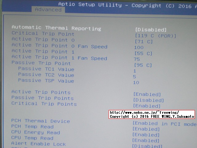 Core i3-6100U HYSTOU Fanless Mini PC FMP03 BIOS設定 for Hackintosh