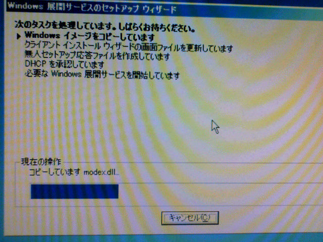 構築には大体60分くらい掛かる