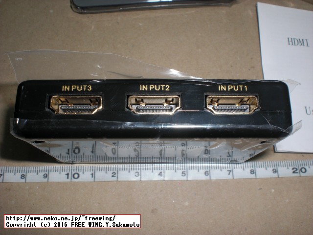 HDMI 1.4仕様 4K対応 3入力 1出力 HDMI切り換え機
