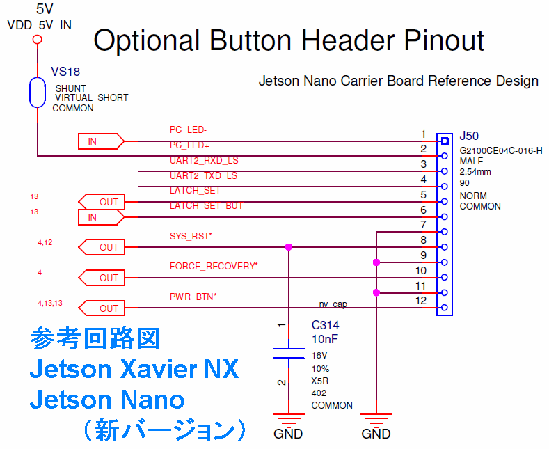 NVIDIA Jetson Xavier NXに電源スイッチ、リセットスイッチ、電源 LEDを増設する方法