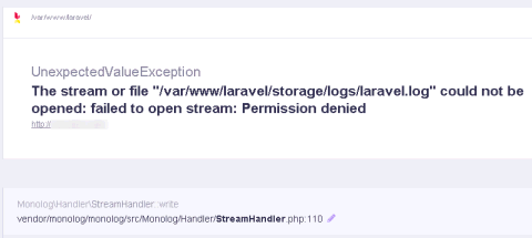 failed to open stream: Permission deniedになるので 757にする