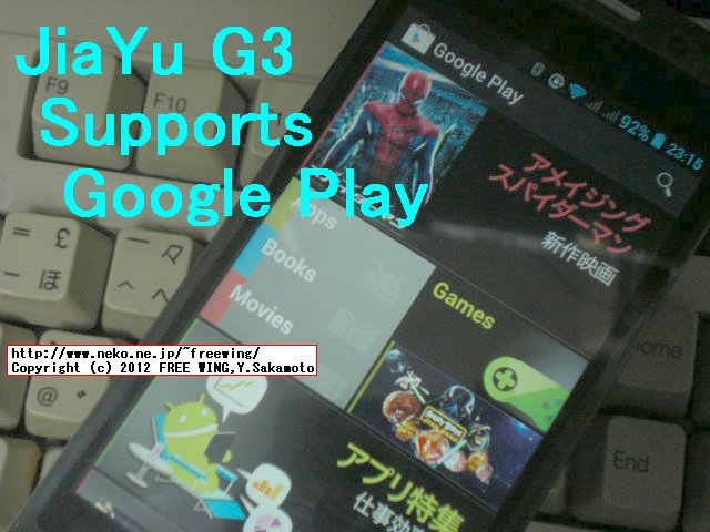 Fastcardtech JIAYU G3 佳域G3 Support Google Play