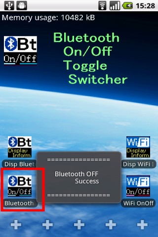 Bluetooth On/Off 切り替え アプリ for Android