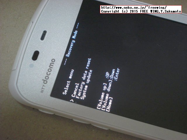 F-11Dのリカバリーモード