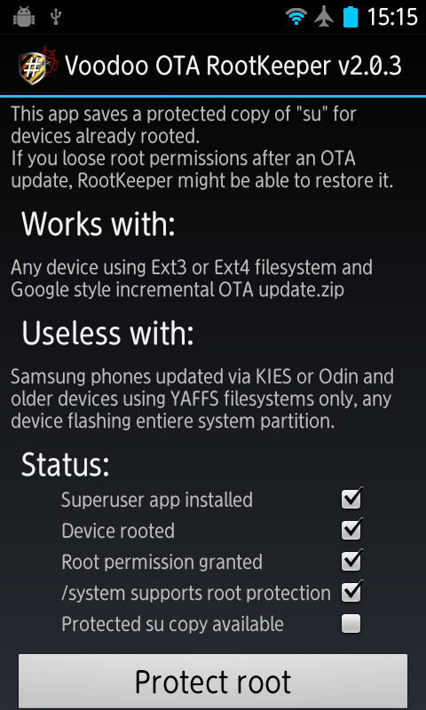DoCoMo Arrows Me F-11D ICS機で永久 rootを取る方法