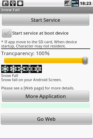 Android Beautiful snow fall